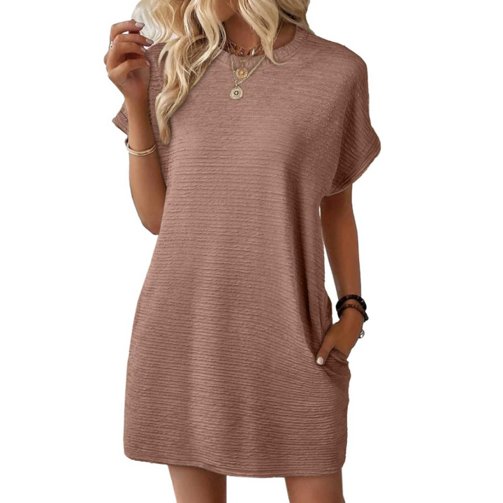 María Gabriela | Vestido casual cuello redondo