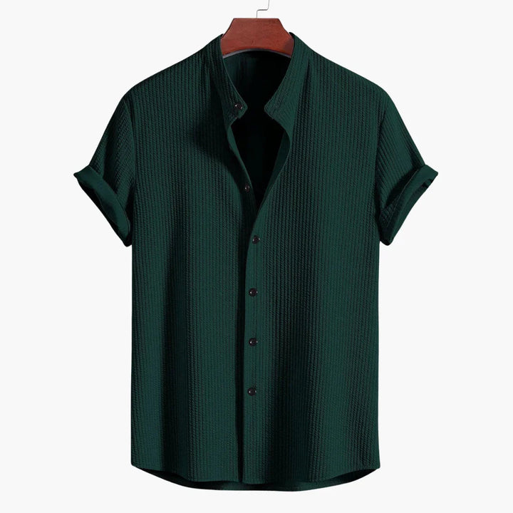 Federico | Camisa manga corta cuello mao