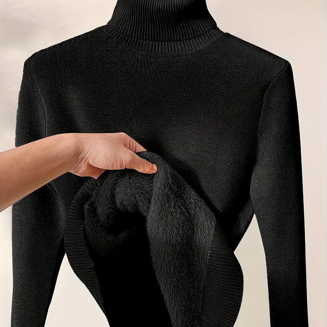 Linda | Sweater cuello alto con forro afelpado
