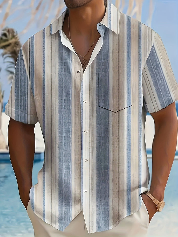 Mateo | Camisa de rayas manga corta