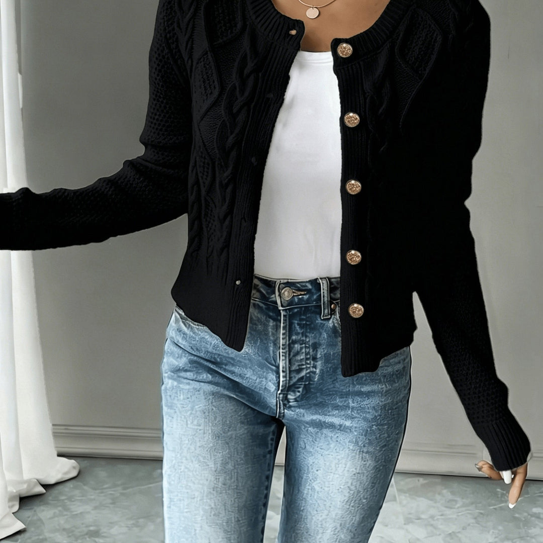 Begoña | Cardigan de punto trenzado con botones