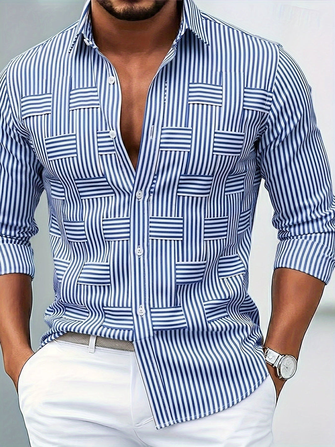Felipe | Camisa de rayas manga larga