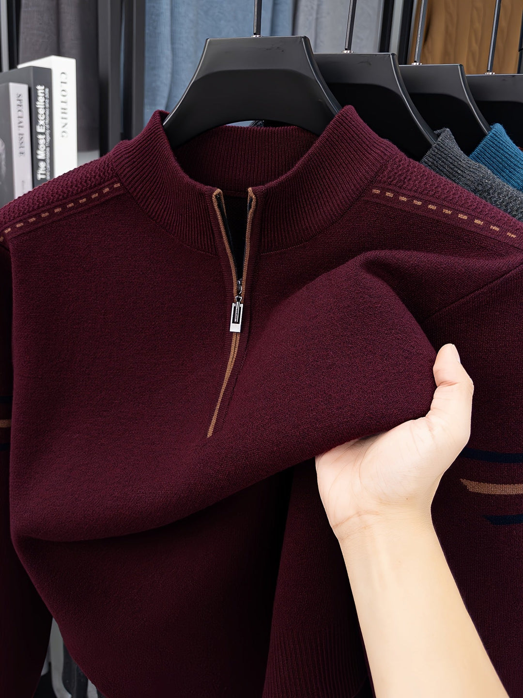 Jeremías | Sweater de punto con medio cierre