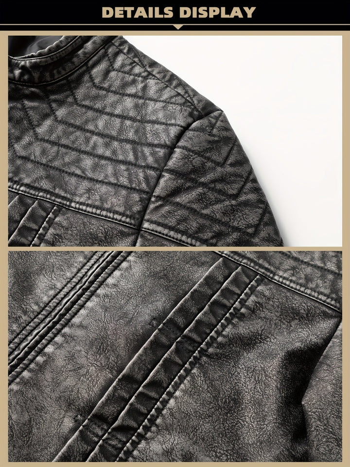 Zacarías | Chaqueta moto efecto lavado