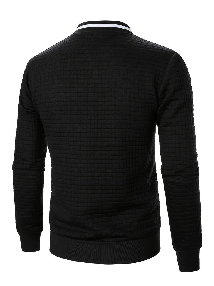 Anthony | Chaqueta bomber con textura y cierre completo