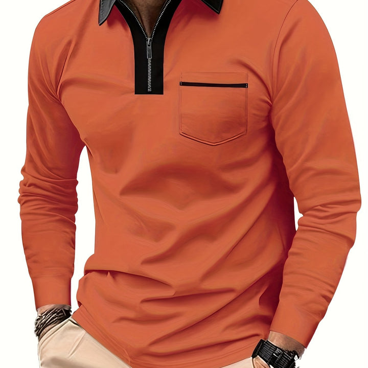 Ernesto | Polera polo con cuello en contraste y cierre
