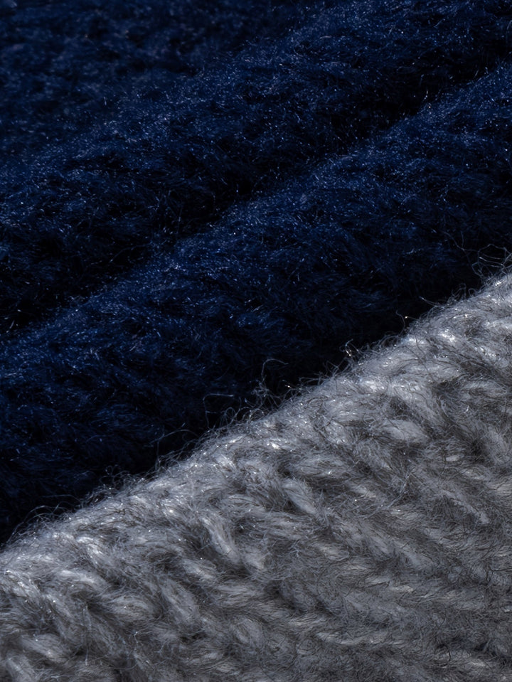 Catrilaf | Sweater de punto trenzado con bloques de color