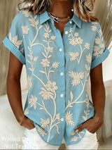 Lilian | Blusa camisera con estampado botánico
