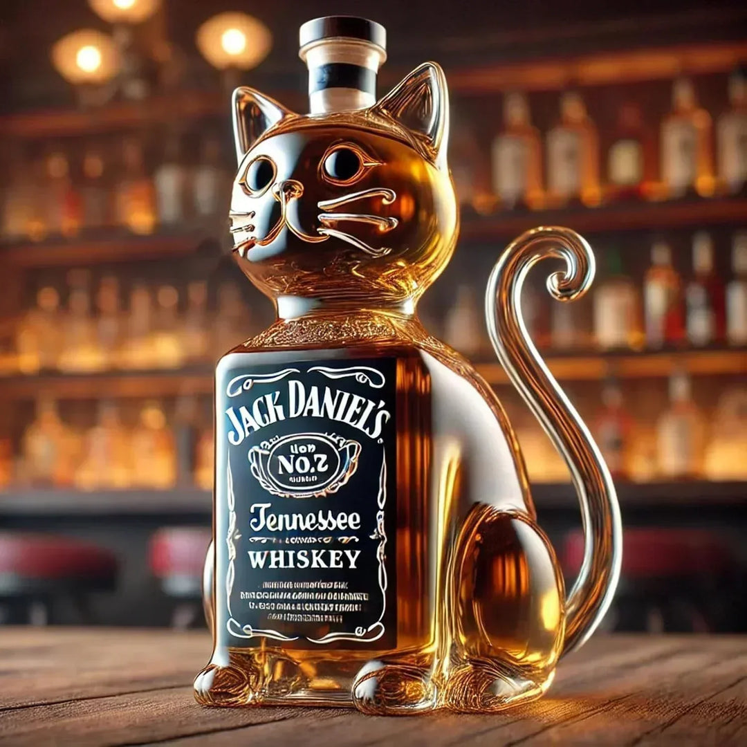 Adolfo | Botella de whisky diseño gato