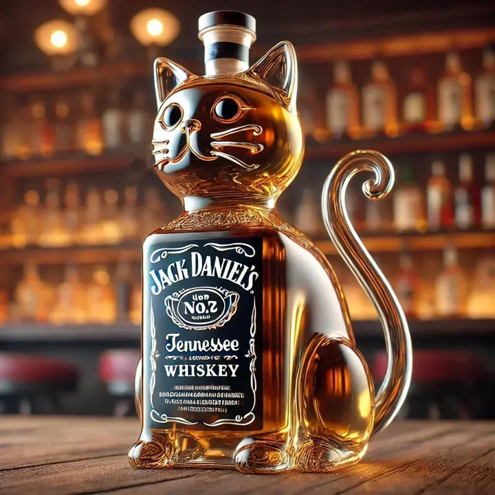 Adolfo | Botella de whisky diseño gato