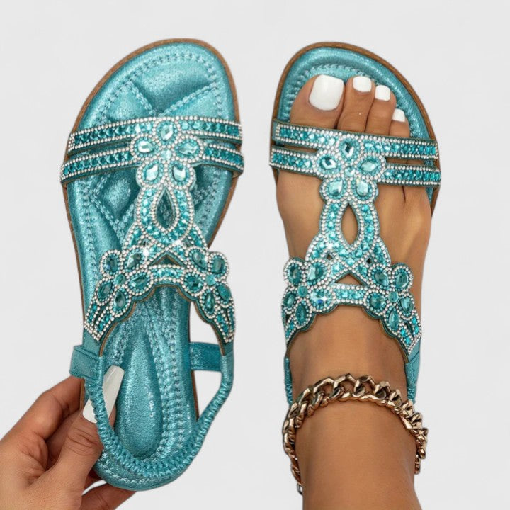 Yamileth | Sandalias elegantes con aplicaciones de cristales