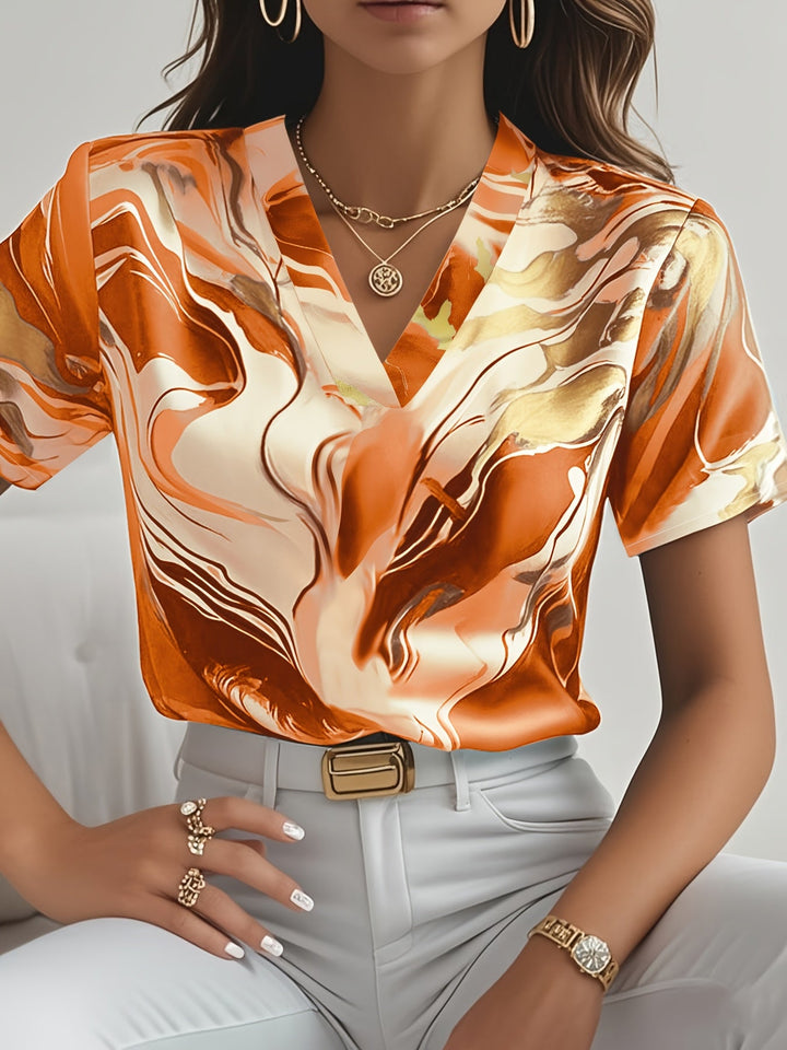 María Sol | Blusa con estampado de ondas