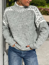 Elsa | Sweater cuello alto con detalle en contraste