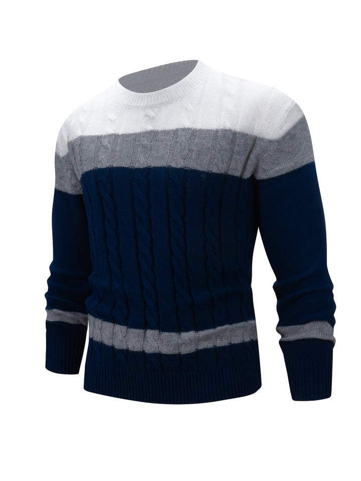 Catrilaf | Sweater de punto trenzado con bloques de color