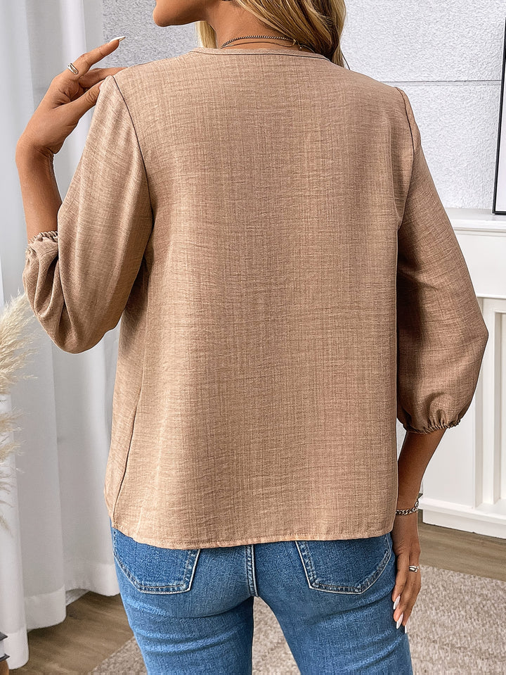 Graciela | Blusa cuello V con cierre
