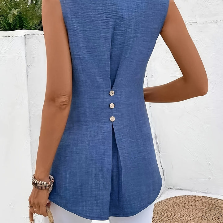 Fabiola Andrea | Blusa sin mangas de caída suelta