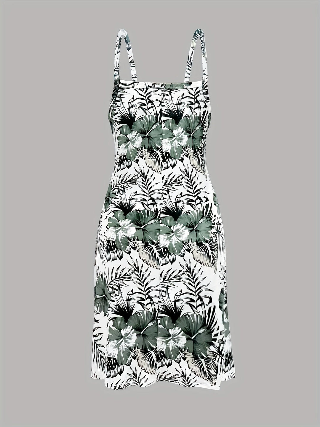 Jayleen | Vestido veraniego de tiritas con estampado tropical