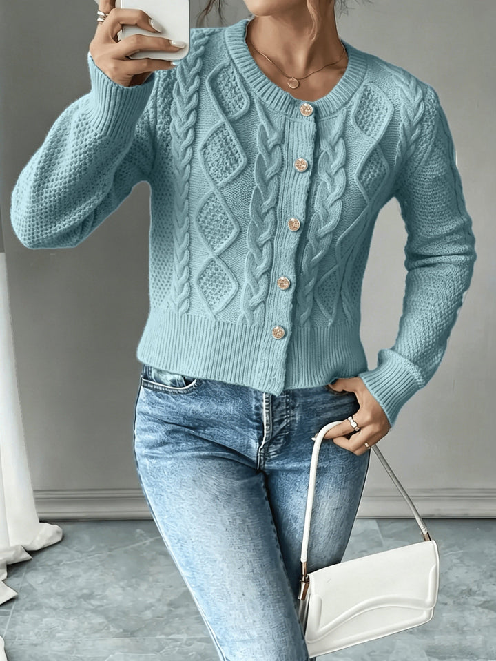 Begoña | Cardigan de punto trenzado con botones