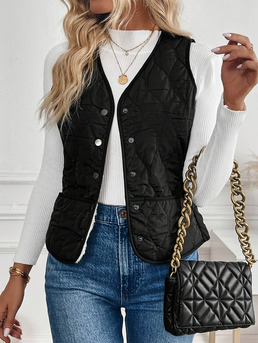 Odette | Chaleco acolchado reversible