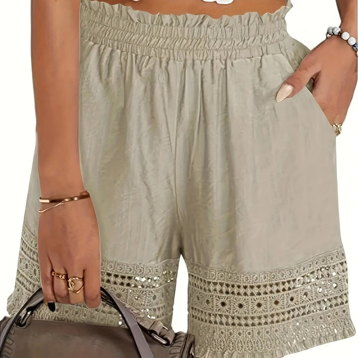 Iris | Shorts con cintura elasticada y calado