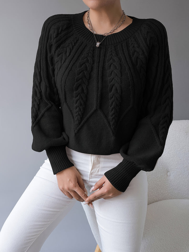 Clementina | Sweater tejido con textura de trenzas