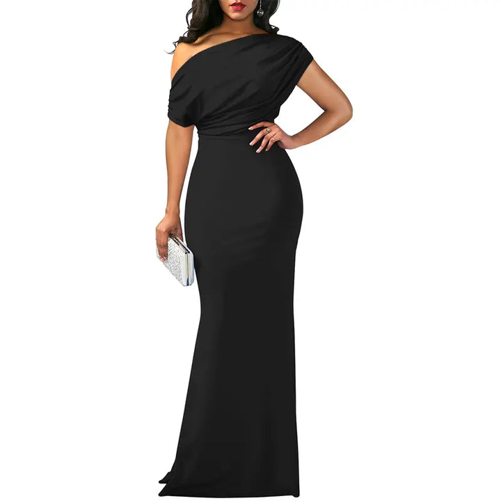 Imelda | Vestido largo de fiesta con escote asimétrico