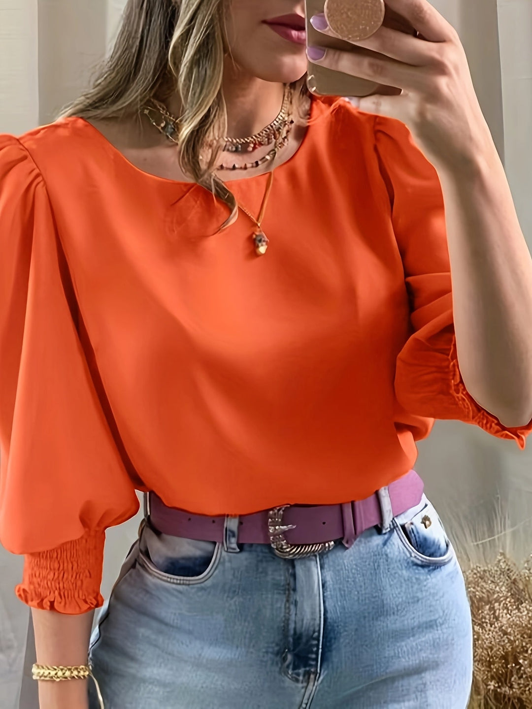 Cataleya | Blusa de mangas abullonadas