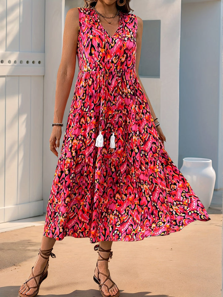 Berenice | Vestido largo bohemio con vuelo