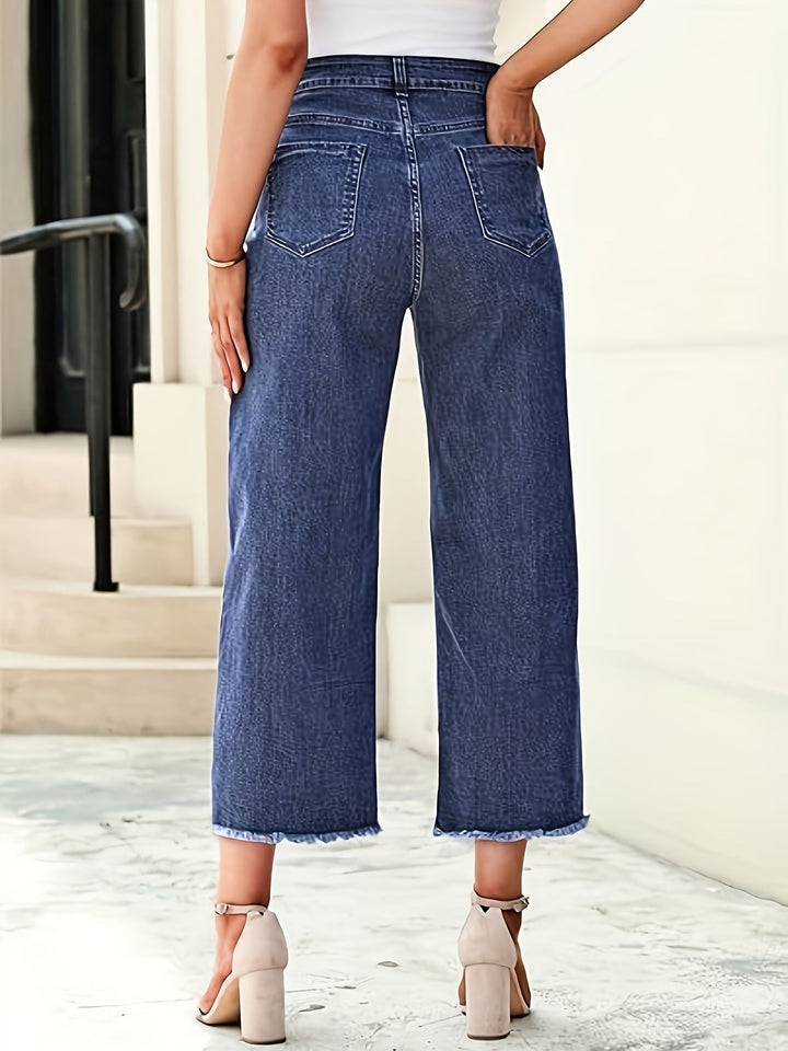 Analía | Jeans rectos tiro alto al tobillo