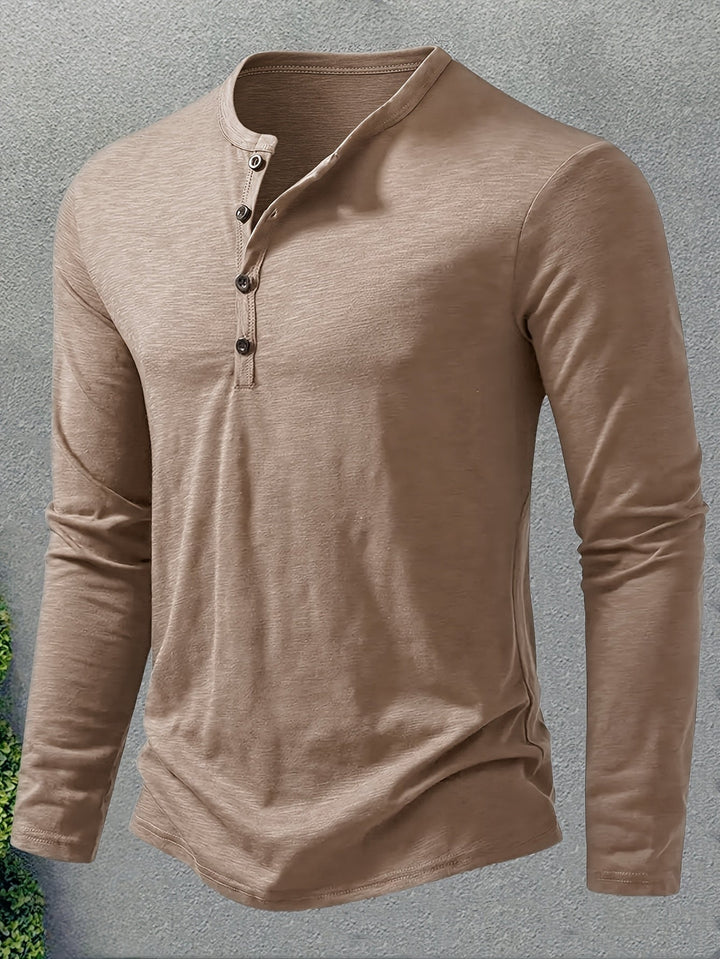 Gerardo | Polera henley de manga larga