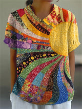Vilma | Blusa patchwork sol radiante