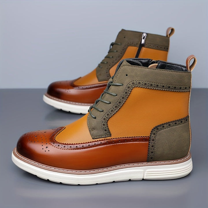 Ulises | Botín brogue de caña alta