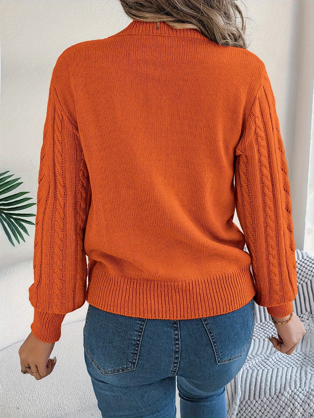 Tabita | Sweater texturado de punto trenzado