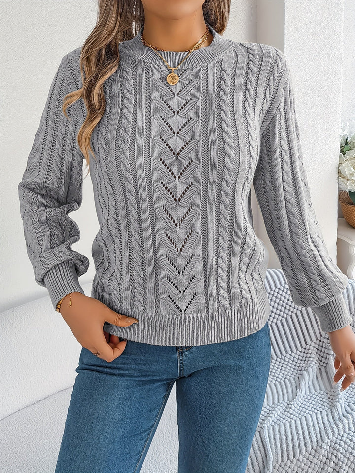Tabita | Sweater texturado de punto trenzado