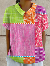 María Renata | Camisa patchwork multicolor