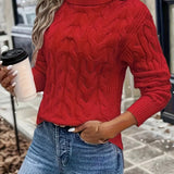 Sarai | Sweater de punto trenzado cuello alto