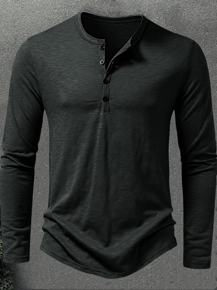 Gerardo | Polera henley de manga larga