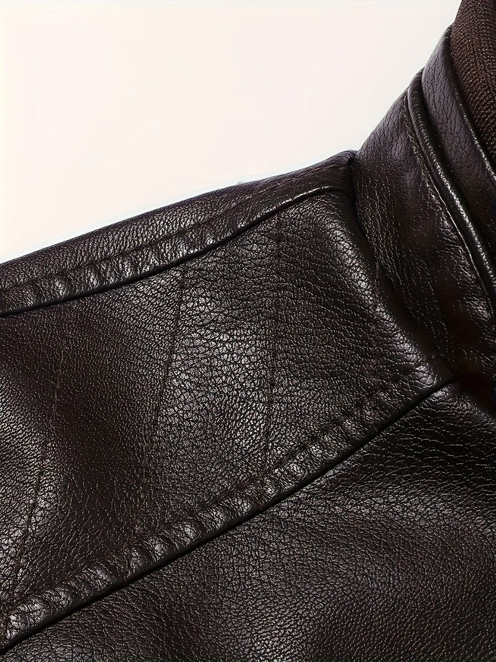 Demetrio | Chaqueta moto cuello alto para hombre