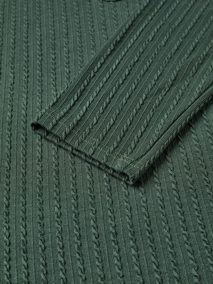 Telésforo | Polera henley con capucha y textura
