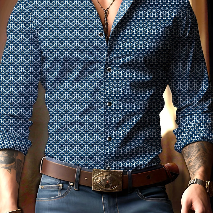 Antonio | Camisa de hombre con estampado menudo
