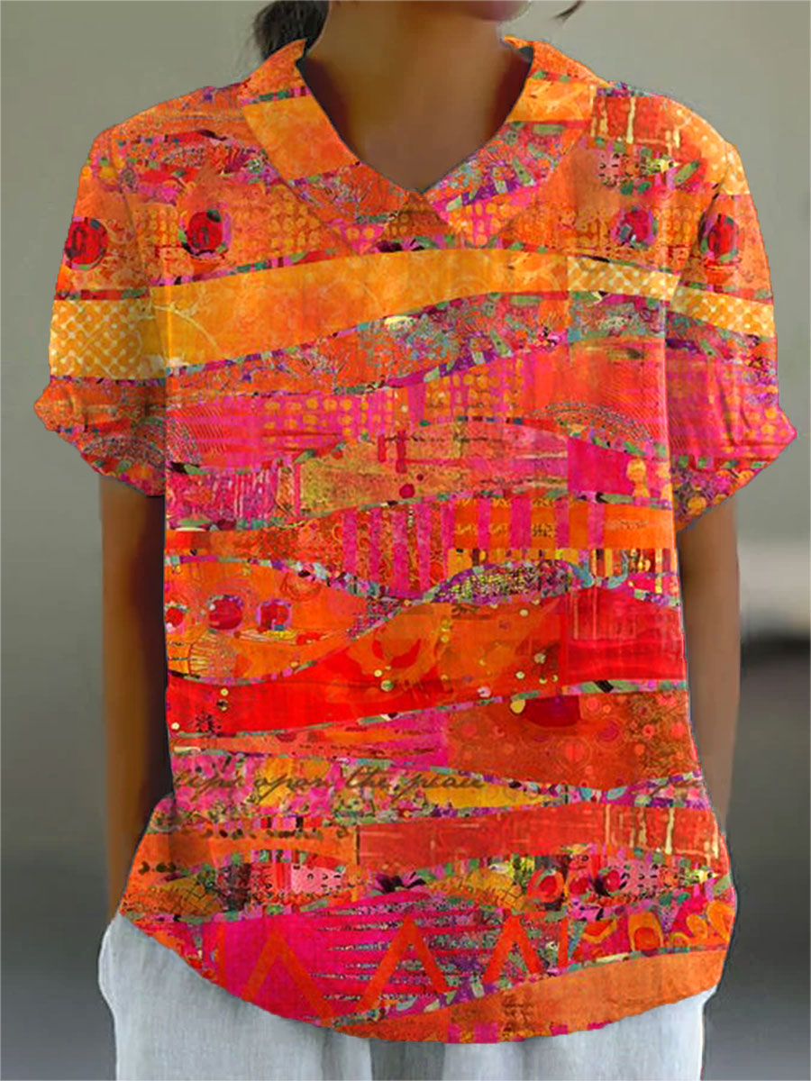 Paloma | Blusa de arte abstracto