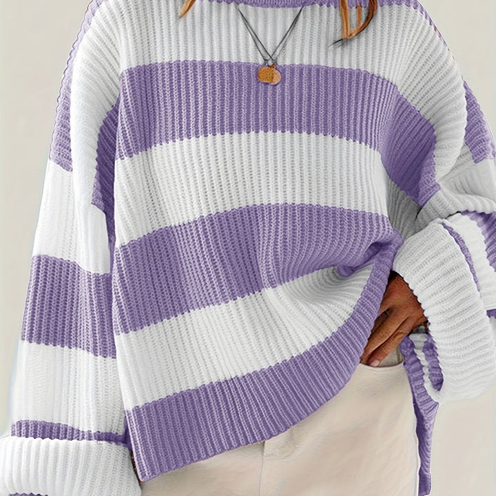María Graciela | Sweater tejido a rayas holgado