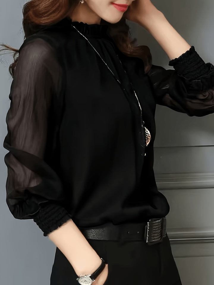 Ariela | Blusa manga larga con cuello alto