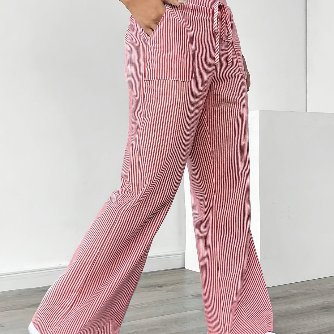 Emma | Pantalón de pierna ancha a rayas