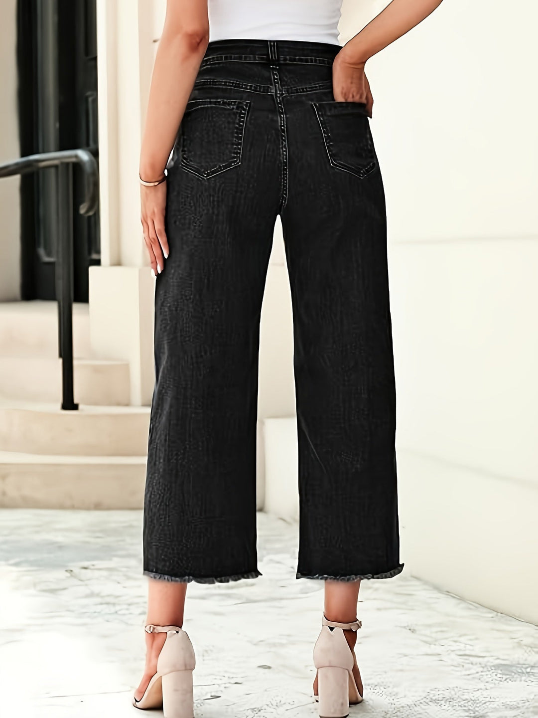 Analía | Jeans rectos tiro alto al tobillo