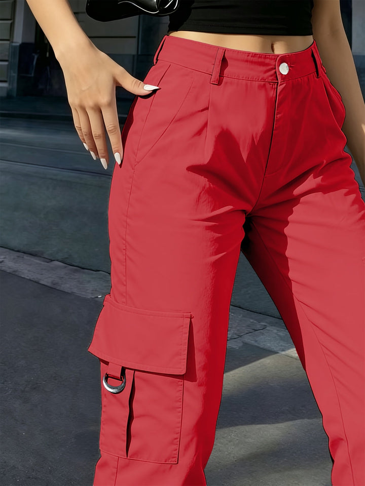 Alida | Pantalón cargo tiro alto de pierna ancha