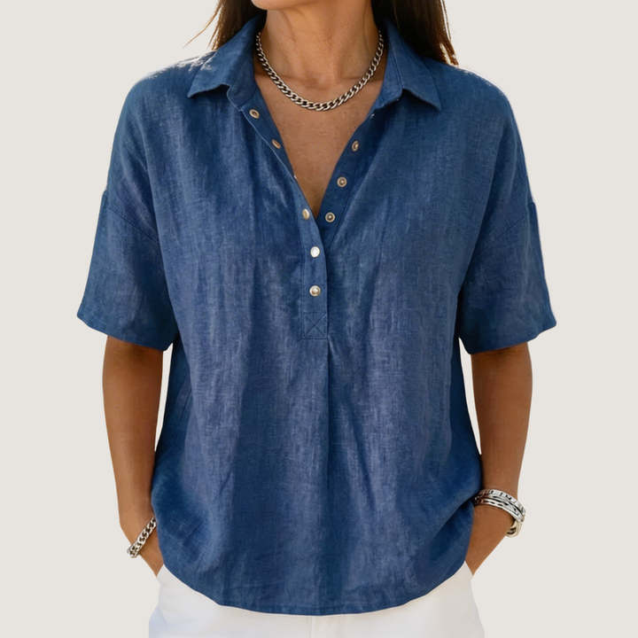 Patricia Andrea | Blusa camisera manga corta