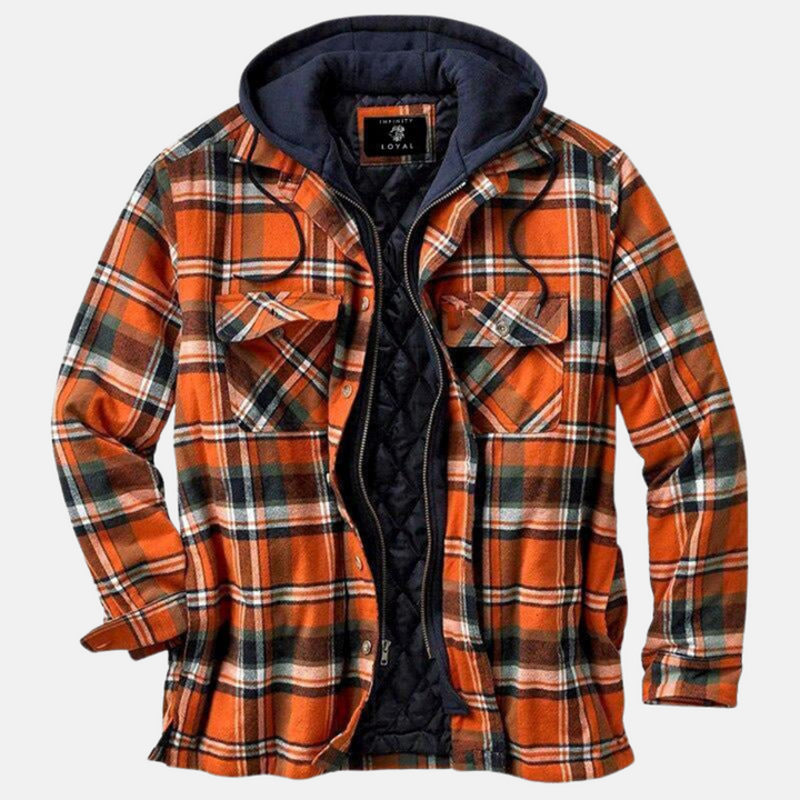 Heraldo | Chaqueta cuadrillé con capucha