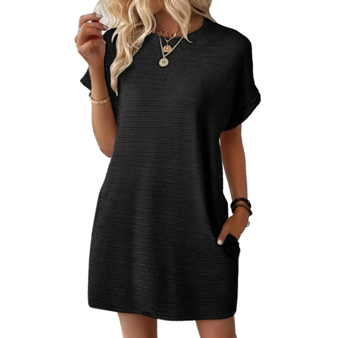 María Gabriela | Vestido casual cuello redondo