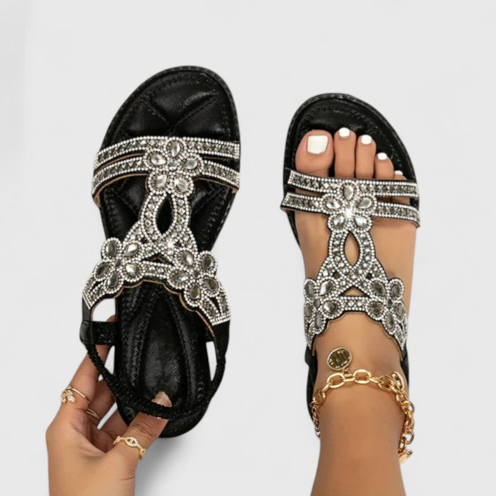 Yamileth | Sandalias elegantes con aplicaciones de cristales